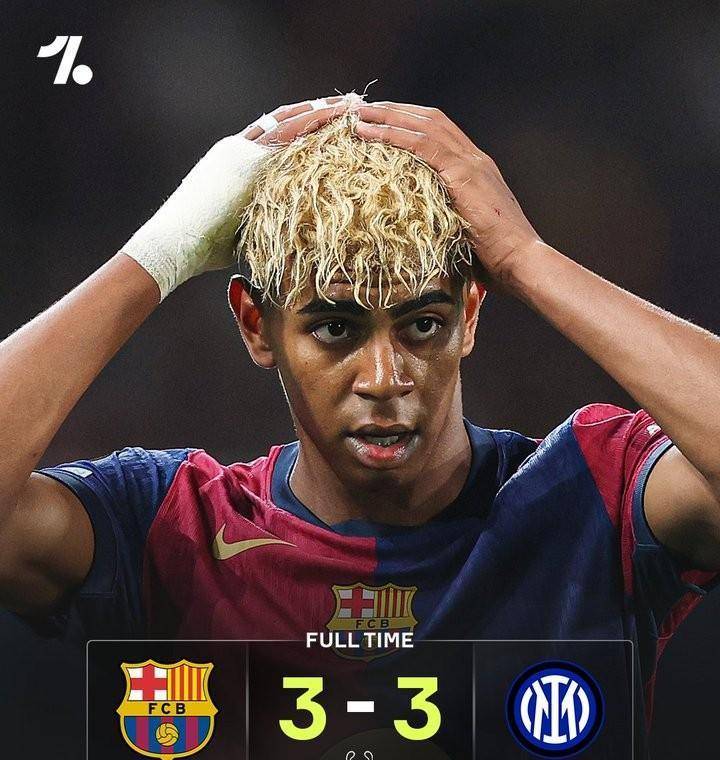 关于巴萨主场战平国米，实力对等双方难分胜负的信息